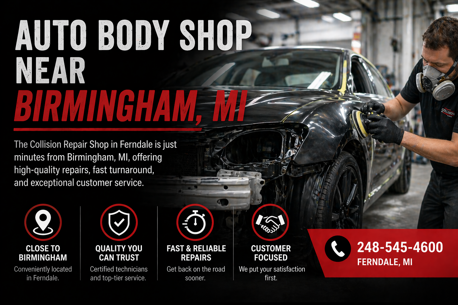 trusted collision repair shop Birmingham MI
