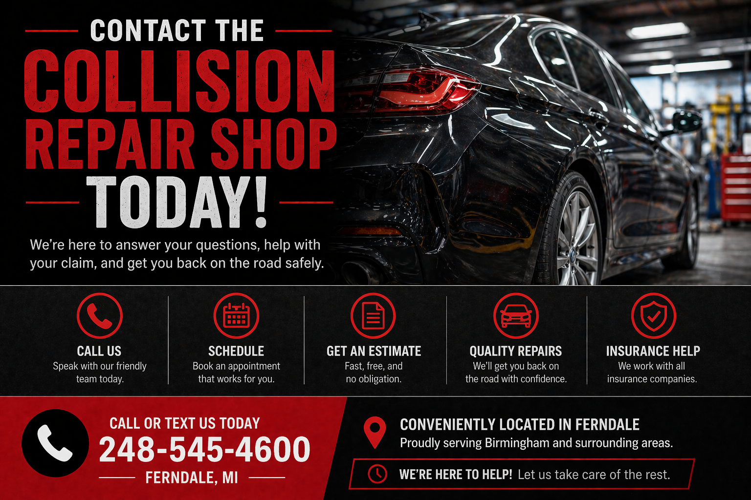 high quality collision repair Birmingham MI