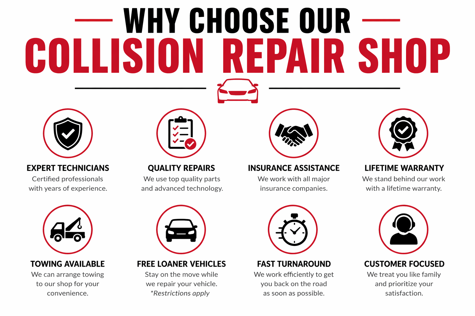 collision shop Royal Oak MI high quality vehicle repair