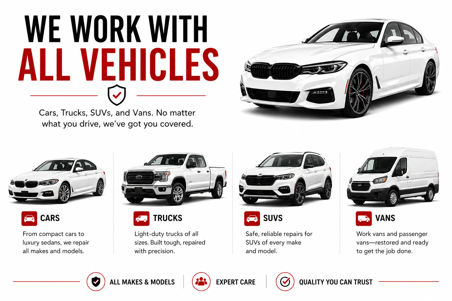 We Work On All Vehicles Troy MI