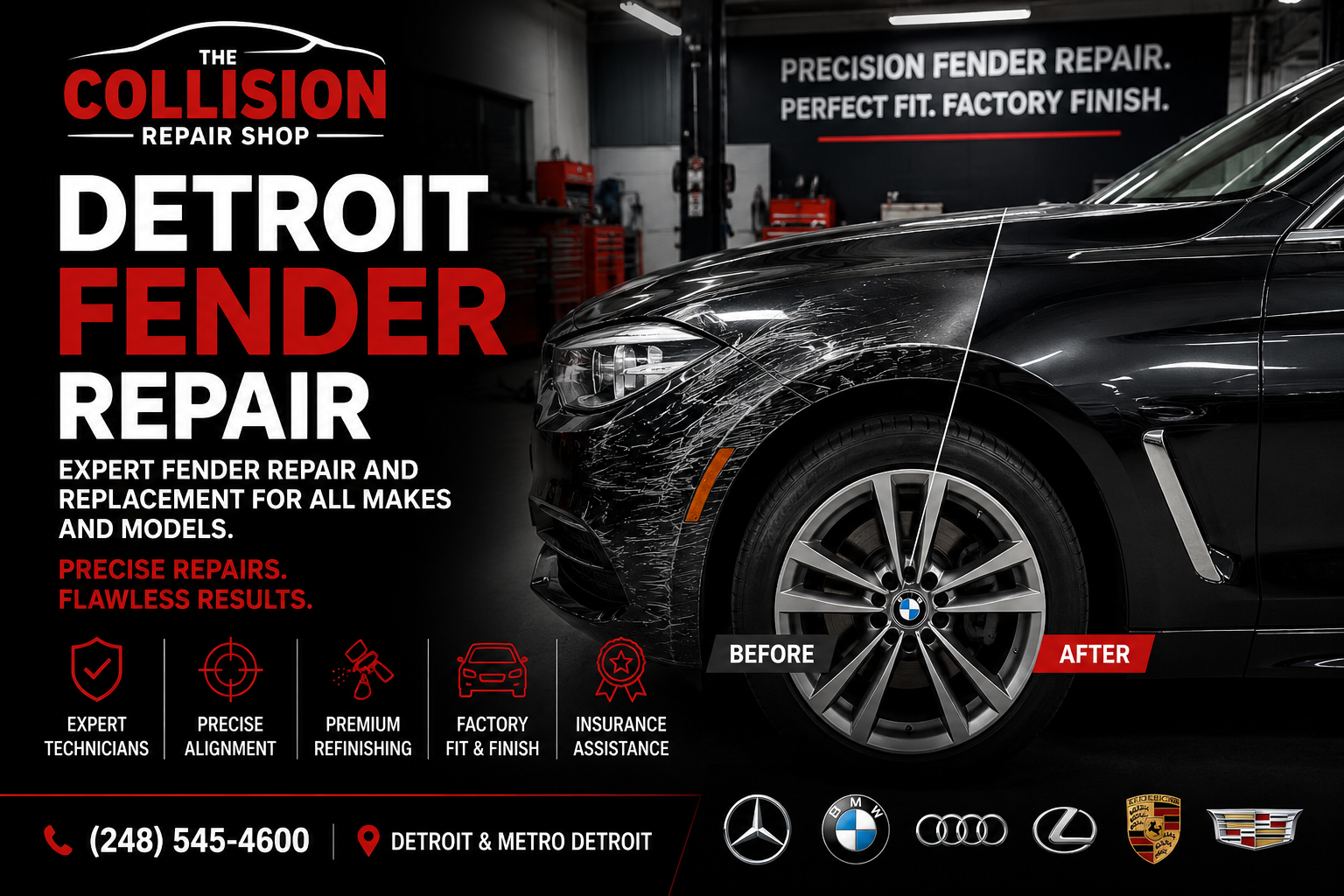 Detroit Fender Repair at The Collision Repair Shop