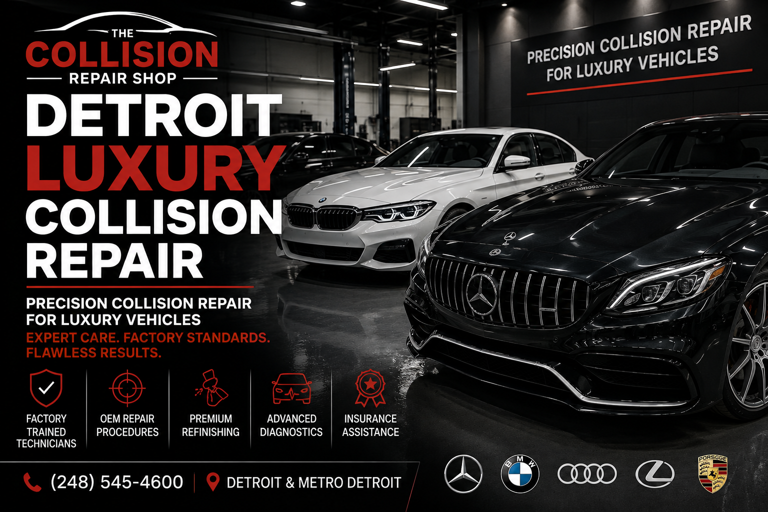 Detroit luxury collision repair for high-end vehicles at The Collision Repair Shop