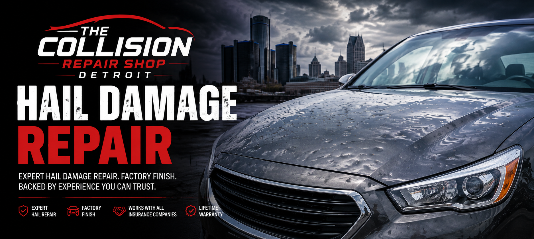 Hail Damage Repair Detroit Michigan at The Collision Repair Shop