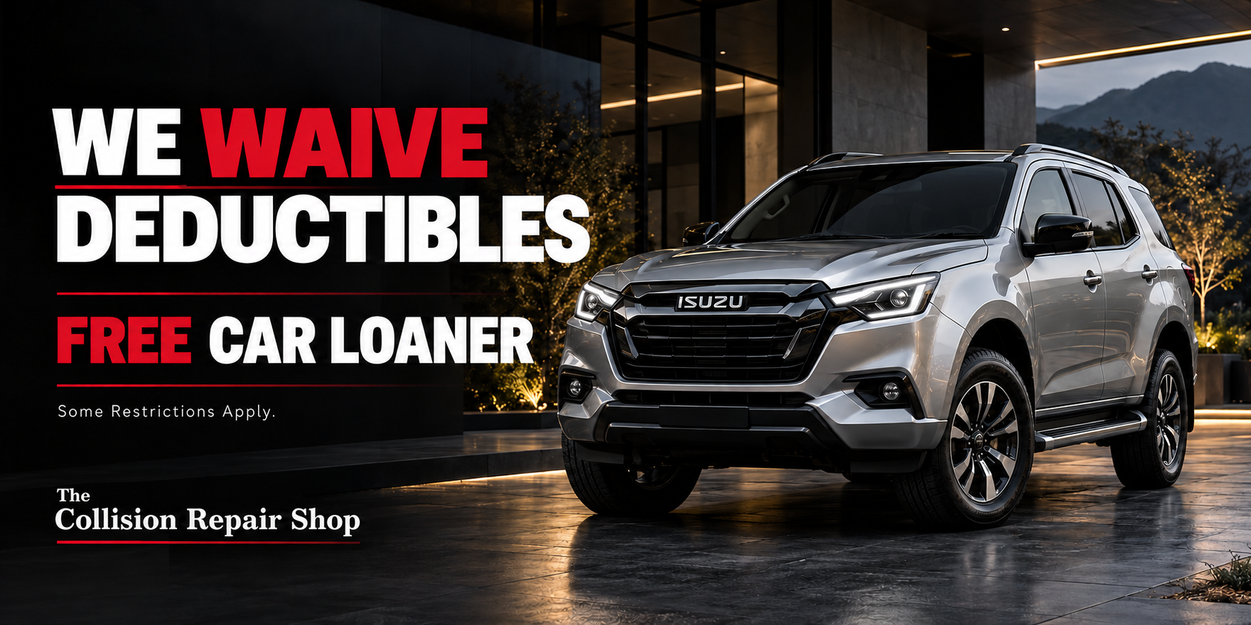 Isuzu collision repair special offer
