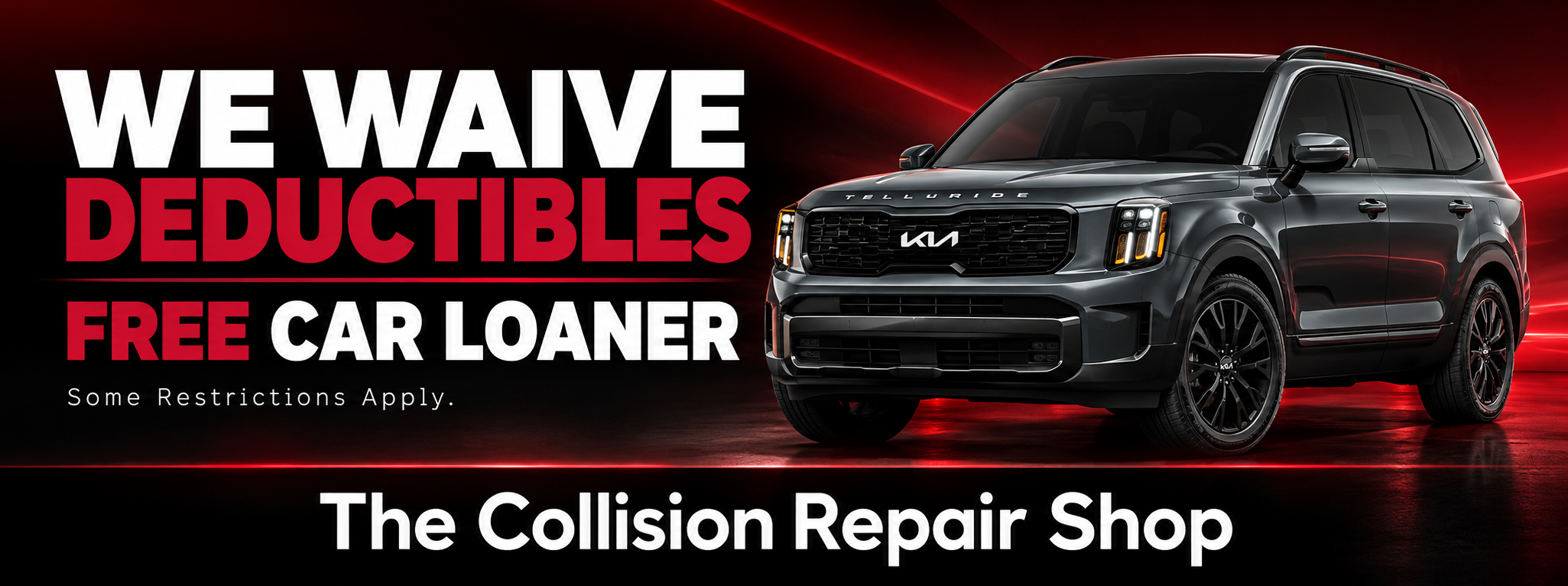 Kia collision repair deductible assistance and free loaner offer