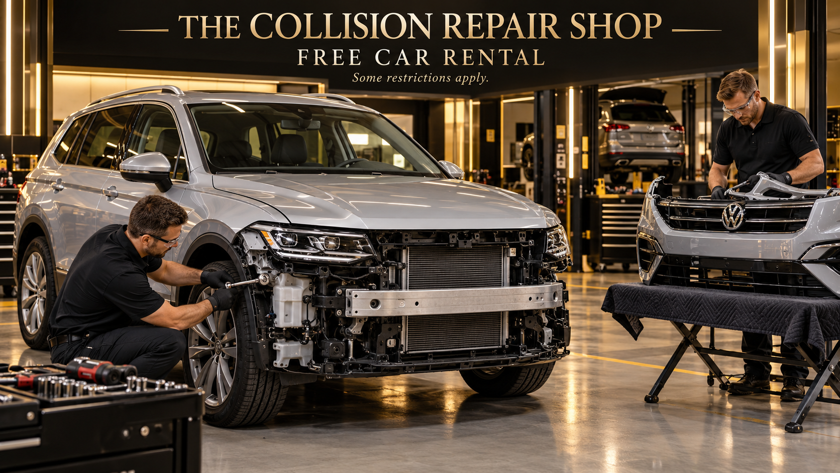 Volkswagen collision repair workshop