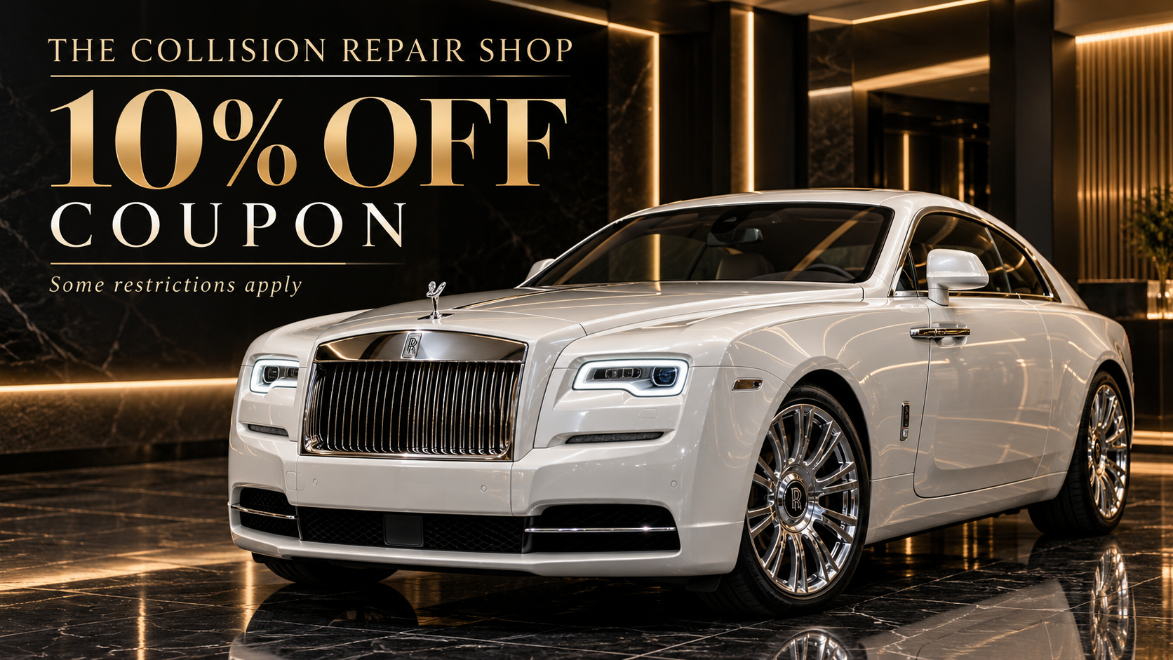 Pearl white Rolls-Royce repair offer