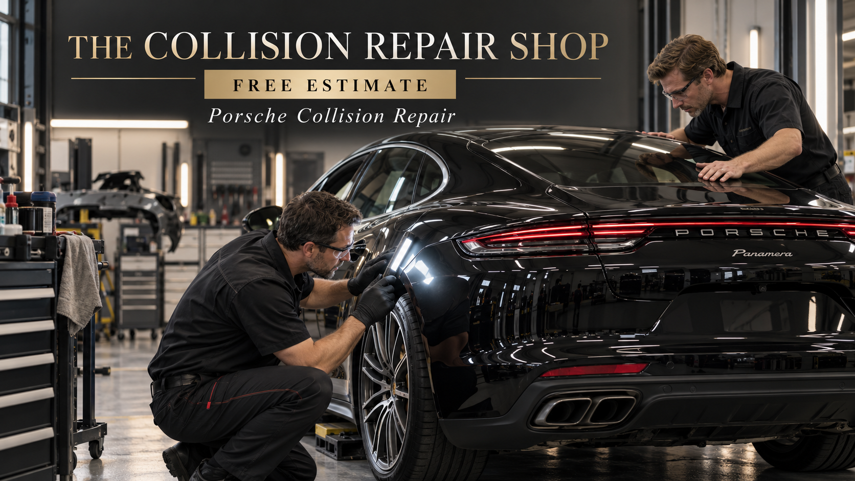 Porsche precision collision repair artwork